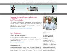 Tablet Screenshot of businessresearchsources.com